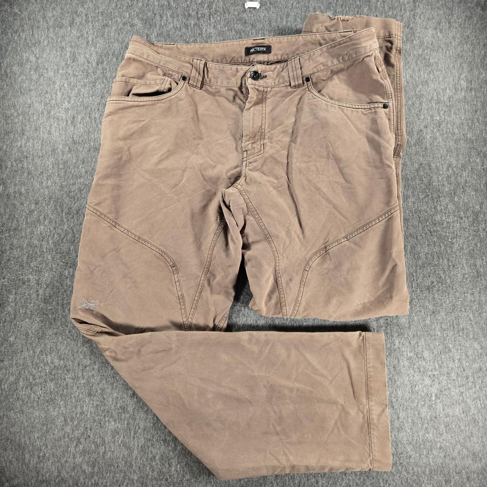 Arc'teryx Cronin Pants Mens Canvas Size 36x32 Brown Gorpcore Hiking Workwear